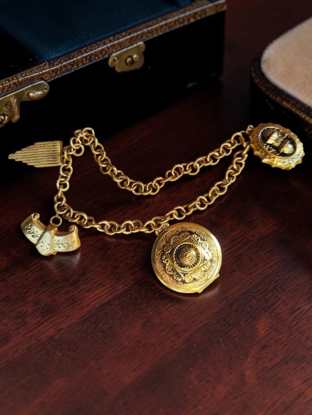 Antique Gold Filled Chatelaine? Brooch